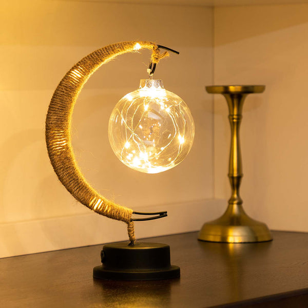 Warm Glass Moon Lamp For Enchanting Ambient Home Decor NALANI