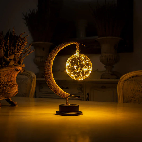 Warm Glass Moon Lamp For Enchanting Ambient Home Decor NALANI
