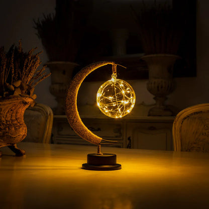 Warm Glass Moon Lamp For Enchanting Ambient Home Decor NALANI