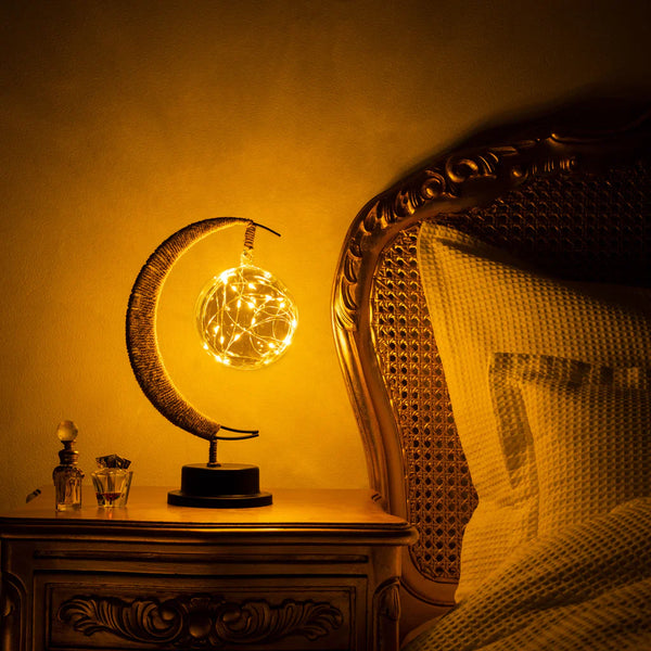Warm Glass Moon Lamp For Enchanting Ambient Home Decor NALANI