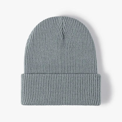 Warm Knitted Beanie Hat Unisex Autumn Winter Comfort Gray One Size NALANI