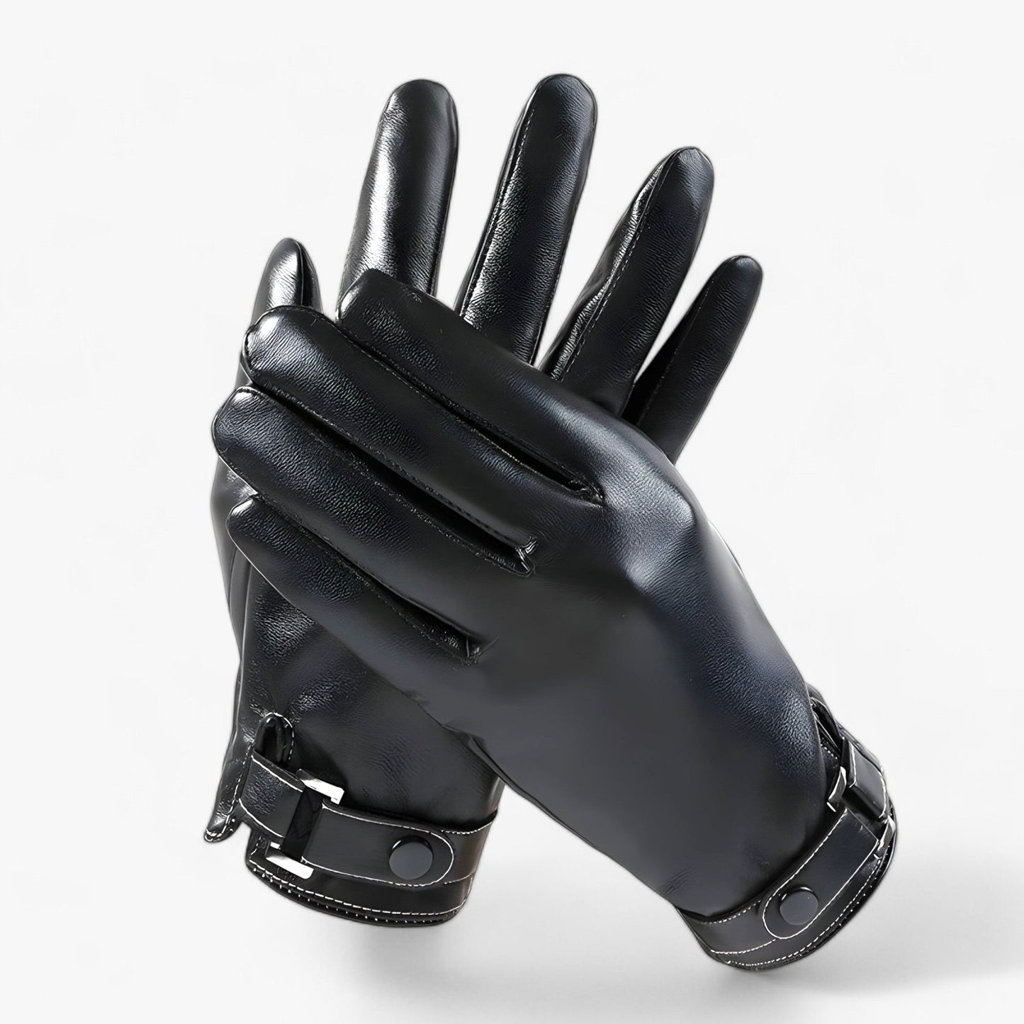 Warm PU Leather Insulated Winter Gloves For Men And Women Style 2 One Size NALANI