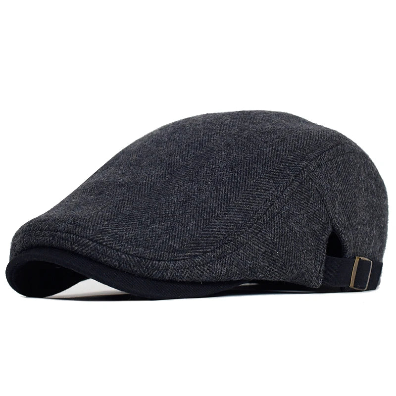 Warm Wool Vintage Striped Beret Gatsby Hat For Winter NALANI