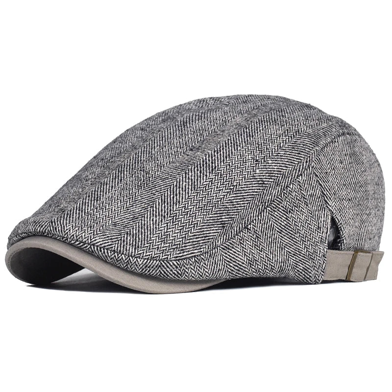 Warm Wool Vintage Striped Beret Gatsby Hat For Winter NALANI