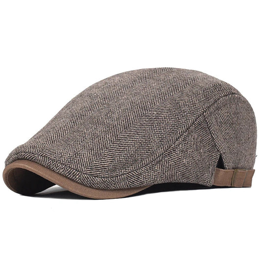 Warm Wool Vintage Striped Beret Gatsby Hat For Winter NALANI