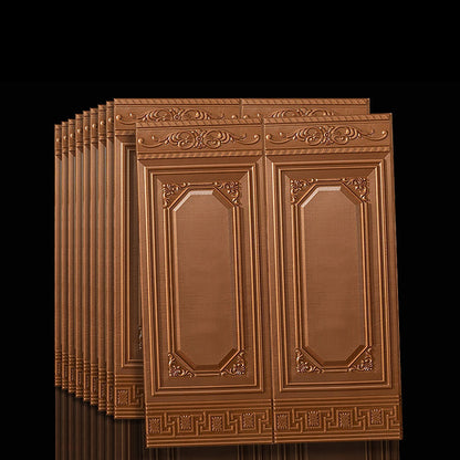 Waterproof 3D Wainscoting Peel And Stick Wall Panel Bronze 10-Piece Set NALANI