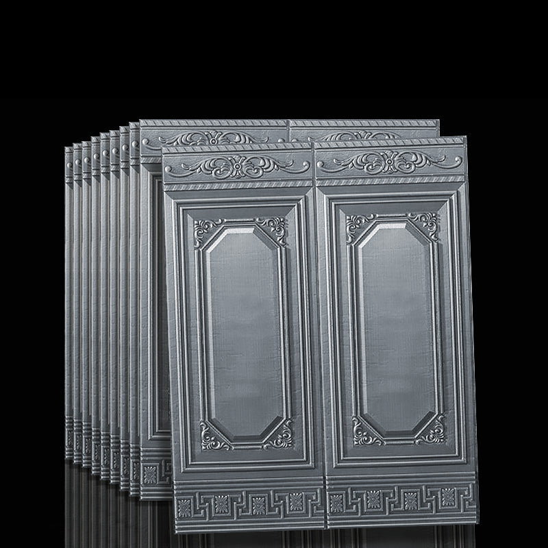 Waterproof 3D Wainscoting Peel And Stick Wall Panel Grey 10-Piece Set NALANI