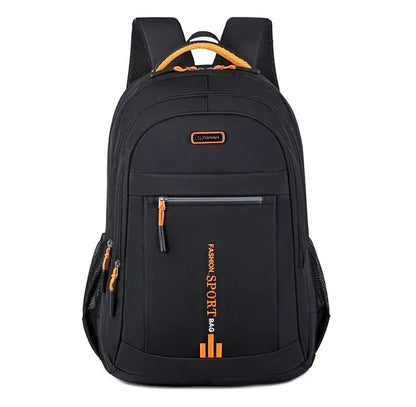 Waterproof Oxford Backpack For Men For Travel And Work Orange-A NALANI