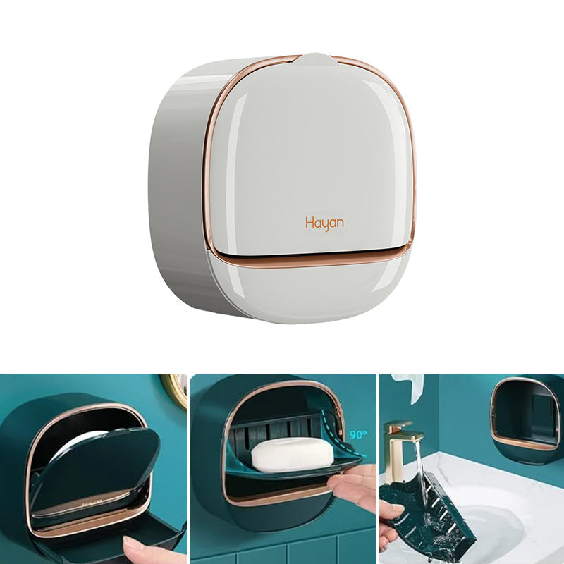 Waterproof Soap Dish With Drainage Box Two Layer System NALANI
