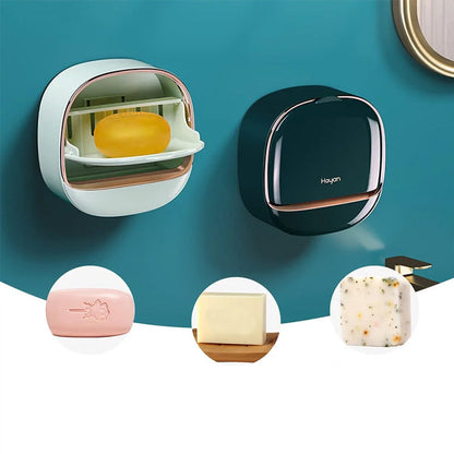 Waterproof Soap Dish With Drainage Box Two Layer System NALANI