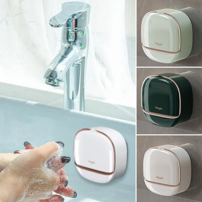 Waterproof Soap Dish With Drainage Box Two Layer System Dark Green NALANI