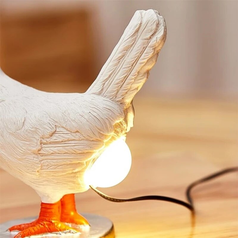 Whimsical Chicken Table Lamp for Fun Home Decor and Lighting NaLani