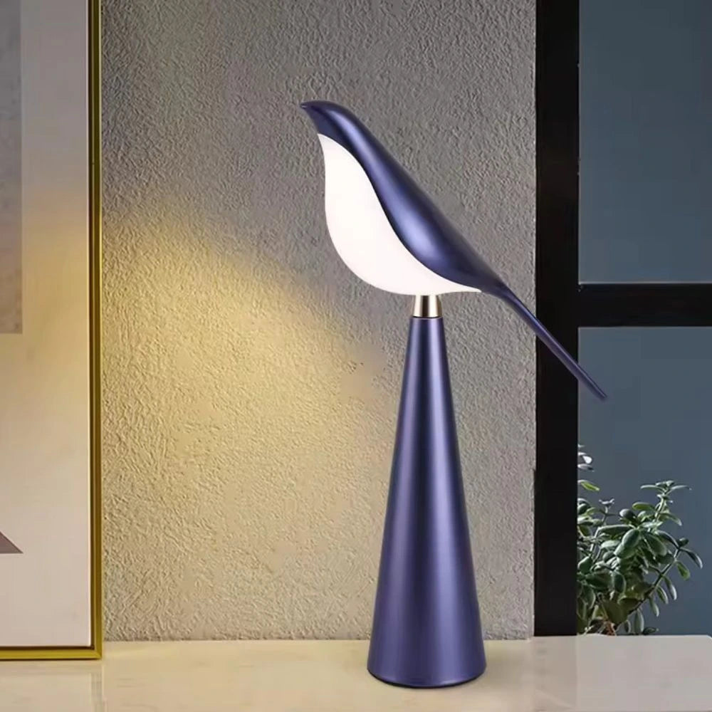 Whimsical Magpie Light with Adjustable Brightness and Design Blue NaLani