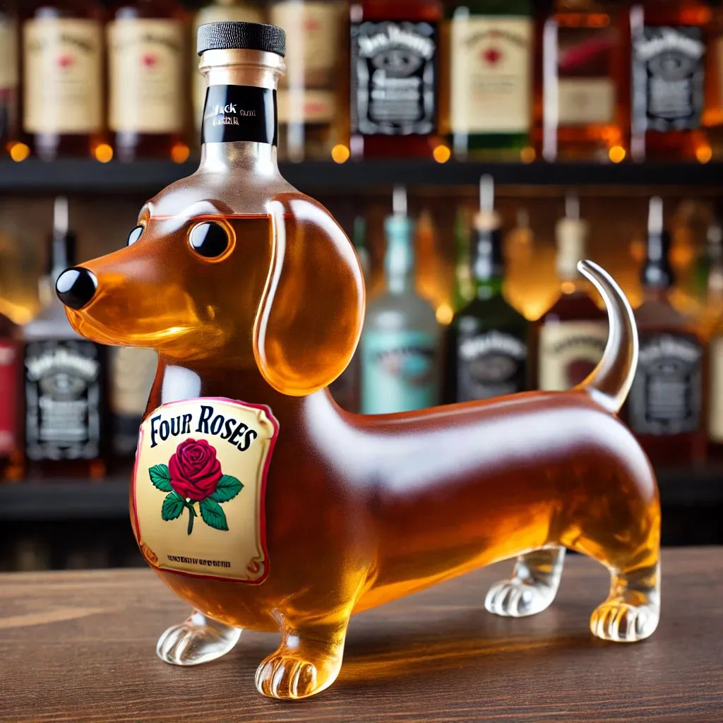Whiskey Woof Souvenir Keepsake For Dog Lovers Unique Gift Four Roses NALANI