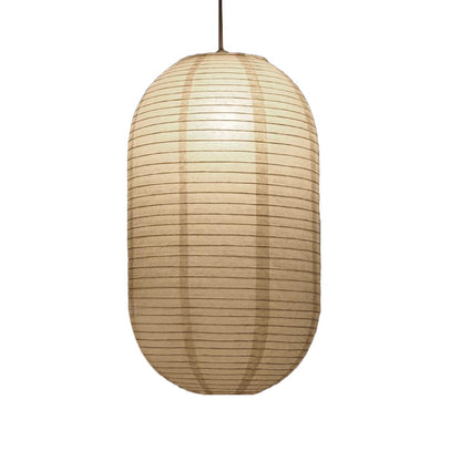 Wide Lantern Pendant Light With Paper Shade White 1 Light NALANI