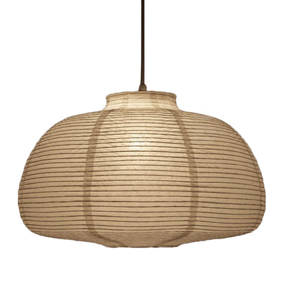 Wide Lantern Pendant Light With Paper Shade White 1 Light NALANI