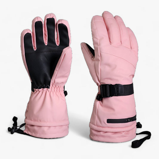 Windproof Warm Winter Ski Mittens for Snow Sports Gear Pink S NALANI