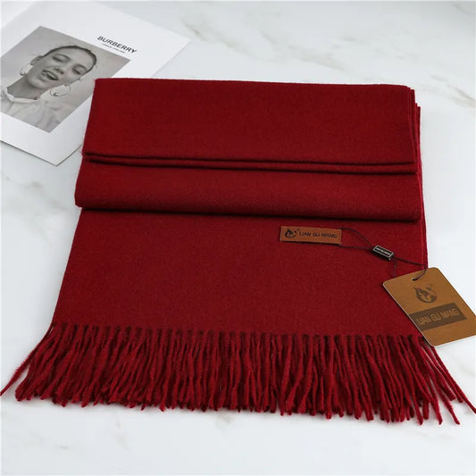 Winter Crystal Cashmere Scarf For Cozy Warmth And Style BORDEAUX NALANI