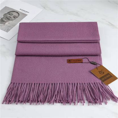 Winter Crystal Cashmere Scarf For Cozy Warmth And Style PURPLE NALANI