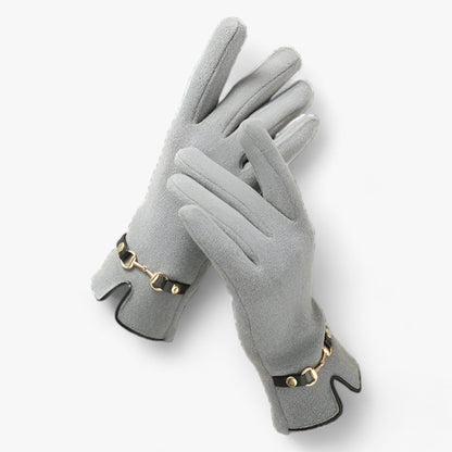 Winter Touchscreen Warm Stylish Ladies Gloves Cold Weather Gray One Size NALANI