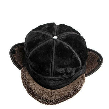 Winter Warm Earwarmer Windproof Faux Leather Bomber Hat NALANI