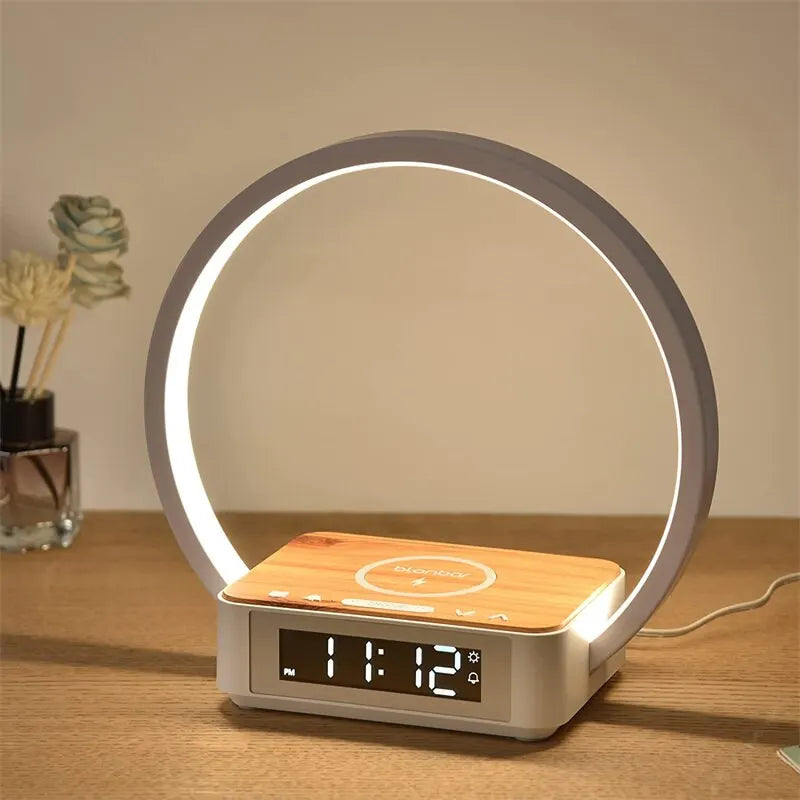 Wireless Charger Alarm Clock Night Light Bedside Lamp NALANI