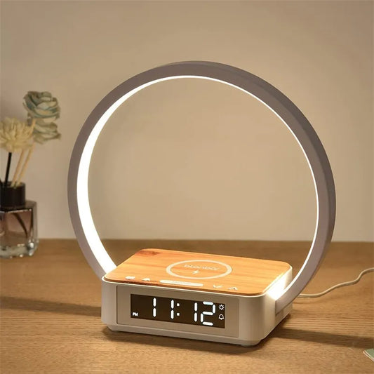 Wireless Charger Alarm Clock Night Light Bedside Lamp NALANI