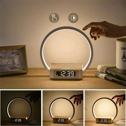 Wireless Charger Alarm Clock Night Light Bedside Lamp NALANI