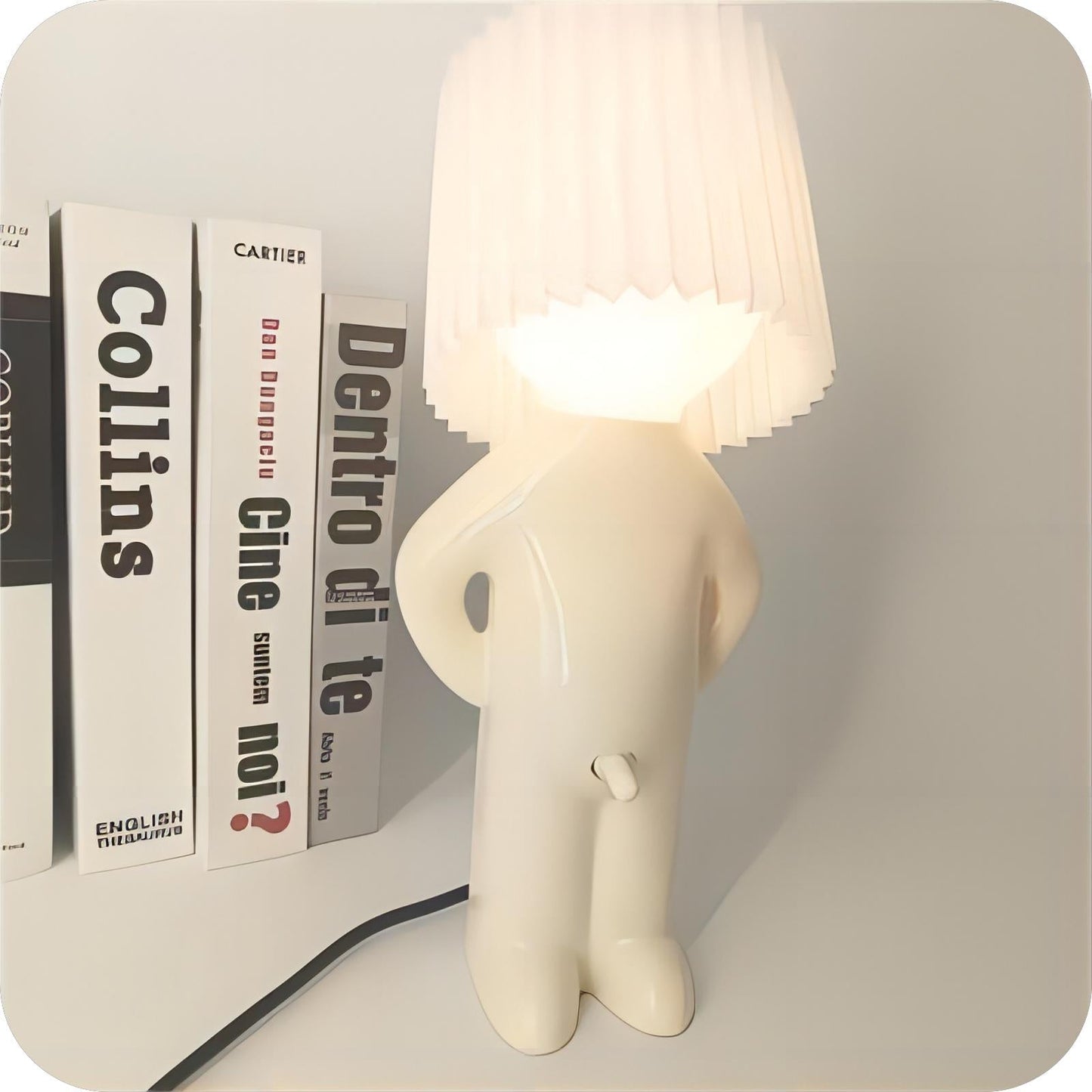 Wireless Fun Shaped Lamp for Joyful Home Decor White NaLani