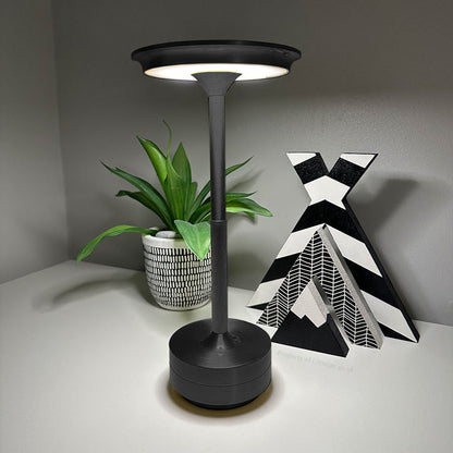 Wireless Modern Aura Table Lamp with Touch Control and Adjustable Light Black NALANI