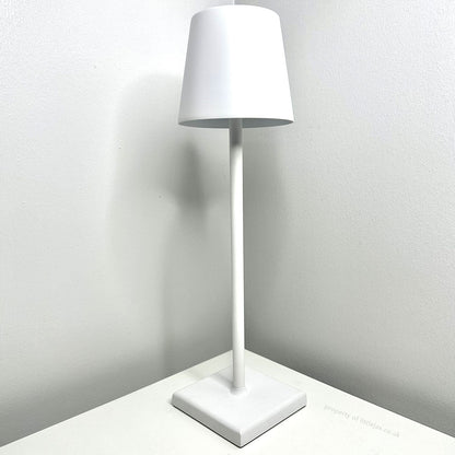 Wireless Rechargeable Table Lamp For Indoor Outdoor Use White NALANI