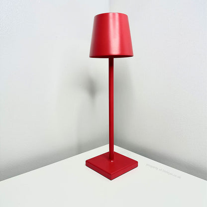 Wireless Rechargeable Table Lamp For Indoor Outdoor Use Red NALANI