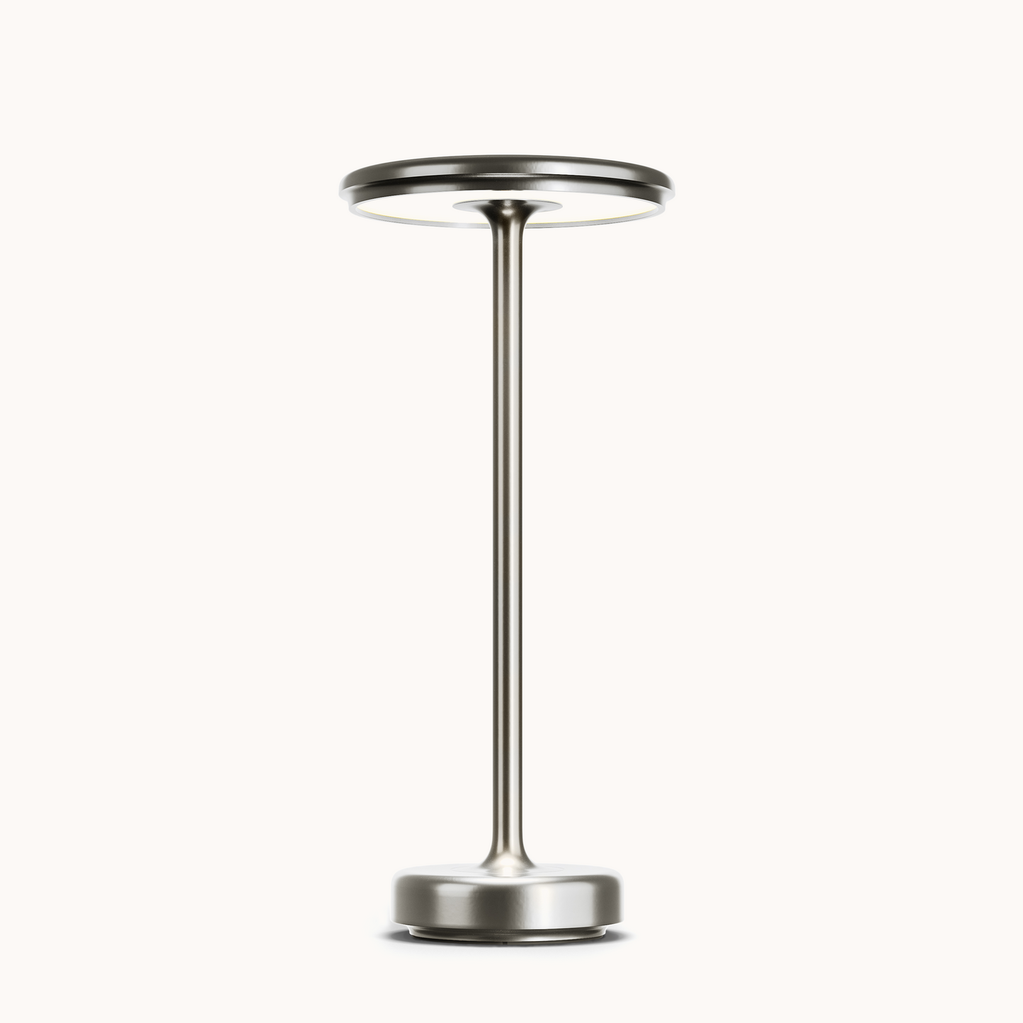 Wireless Table Lamp Adjustable Brightness Indoor Outdoor Silver NALANI