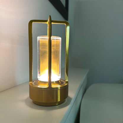 Wireless Vintage Lantern Table Lamp with Adjustable Brightness NALANI