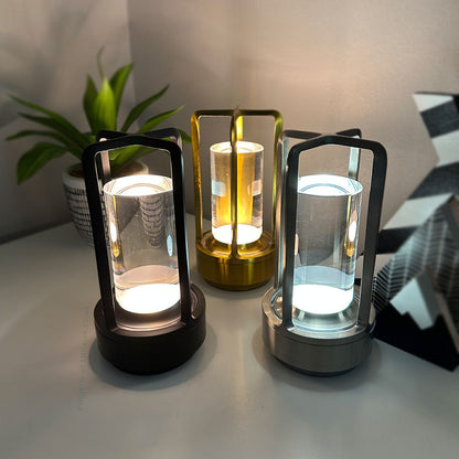 Wireless Vintage Lantern Table Lamp with Adjustable Brightness NALANI