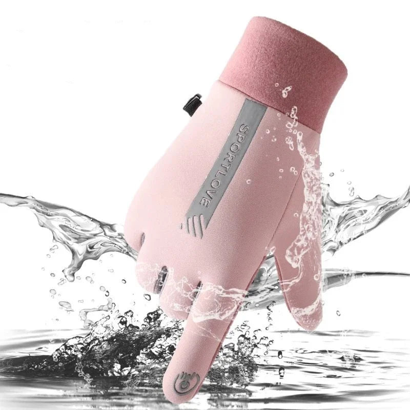 Women Fleece Winter Cycling Gloves For Warm Windproof Grip NALANI