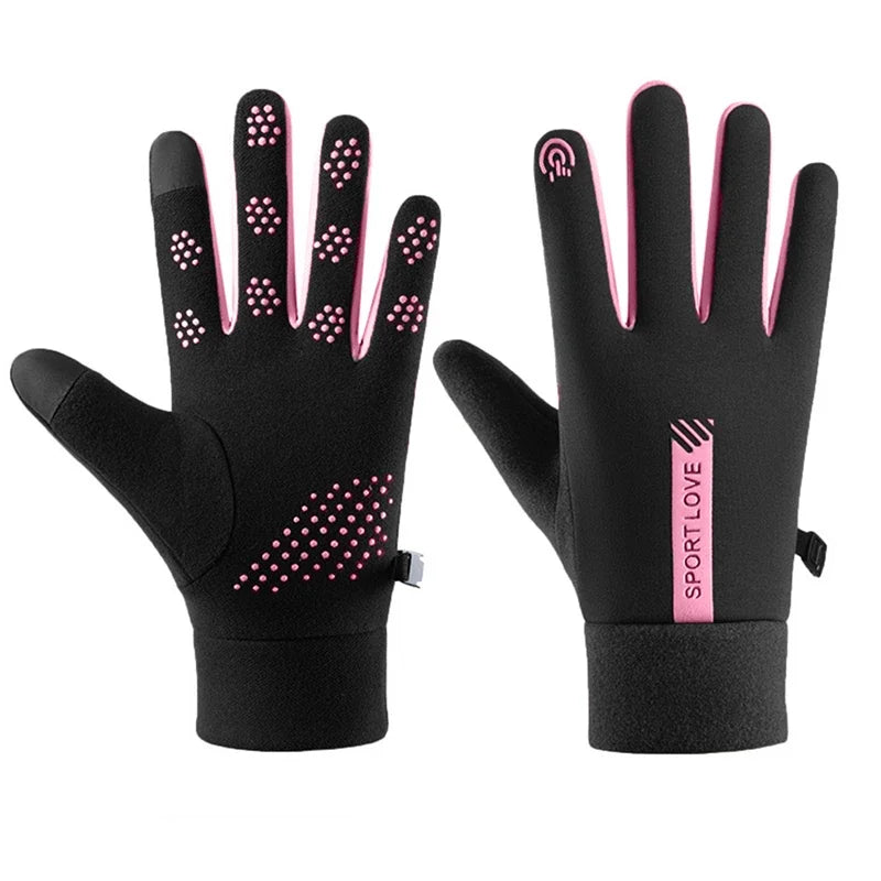 Women Fleece Winter Cycling Gloves For Warm Windproof Grip NALANI