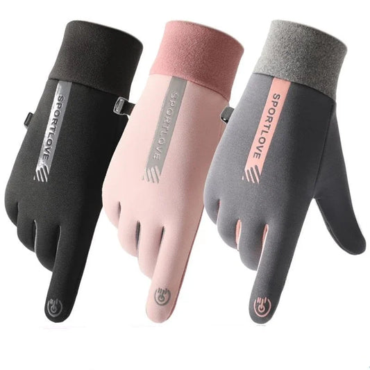 Women Fleece Winter Cycling Gloves For Warm Windproof Grip NALANI