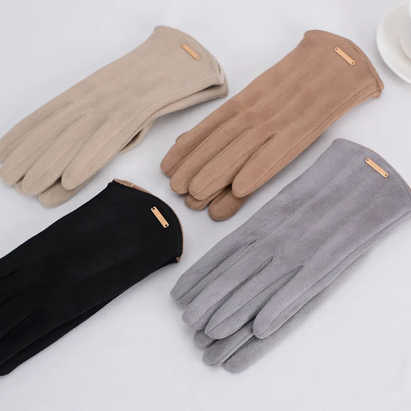 Womens Autumn Winter Touchscreen Thin Cashmere Gloves NALANI