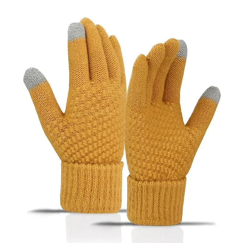 Women's Cashmere Knit Winter Gloves Warm Soft Stretch Fit NALANI