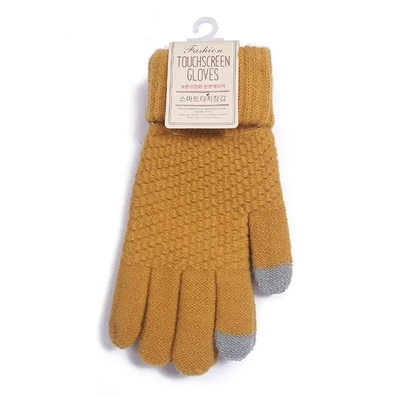 Women's Cashmere Knit Winter Gloves Warm Soft Stretch Fit NALANI