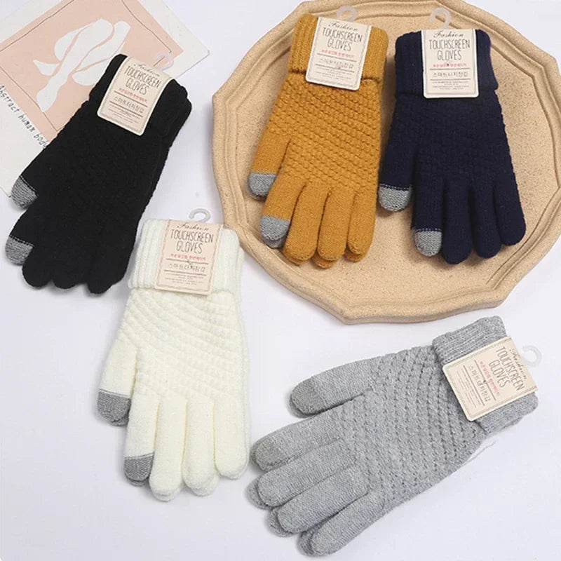 Women's Cashmere Knit Winter Gloves Warm Soft Stretch Fit NALANI