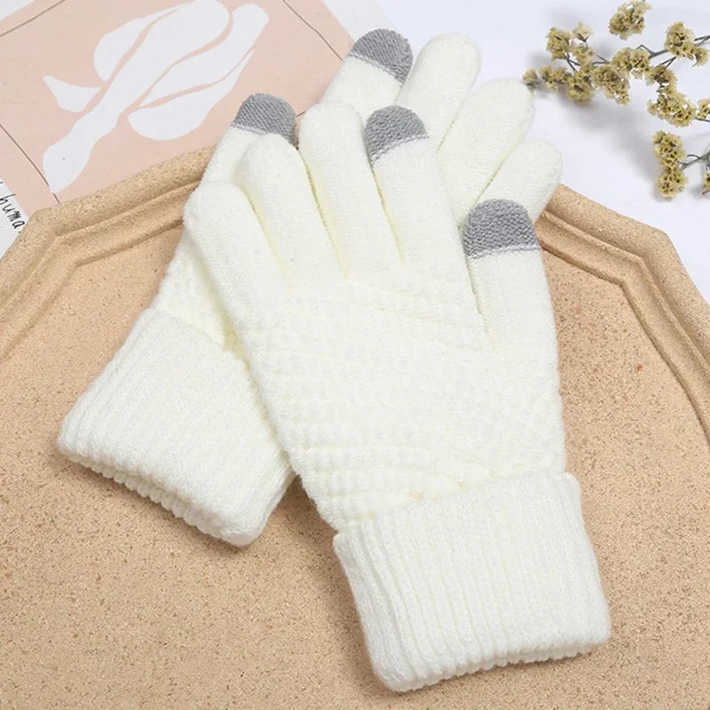 Women's Cashmere Knit Winter Gloves Warm Soft Stretch Fit NALANI