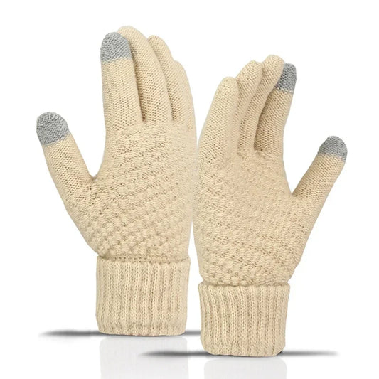 Women's Cashmere Knit Winter Gloves Warm Soft Stretch Fit NALANI