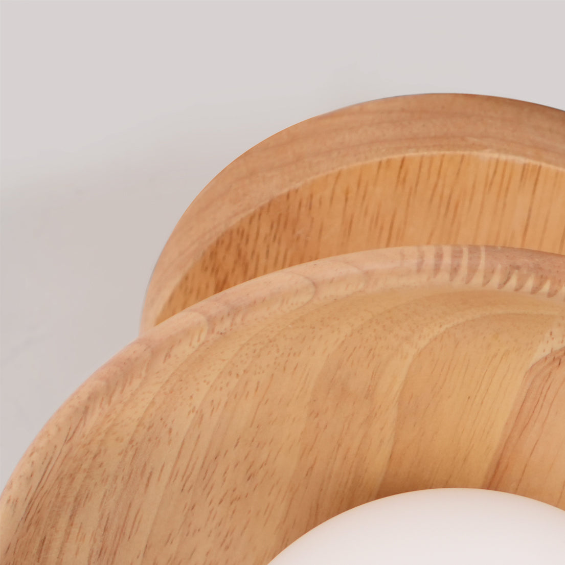 Wooden Ceiling Lamp With Natural Finish For Low Ceilings NALANI