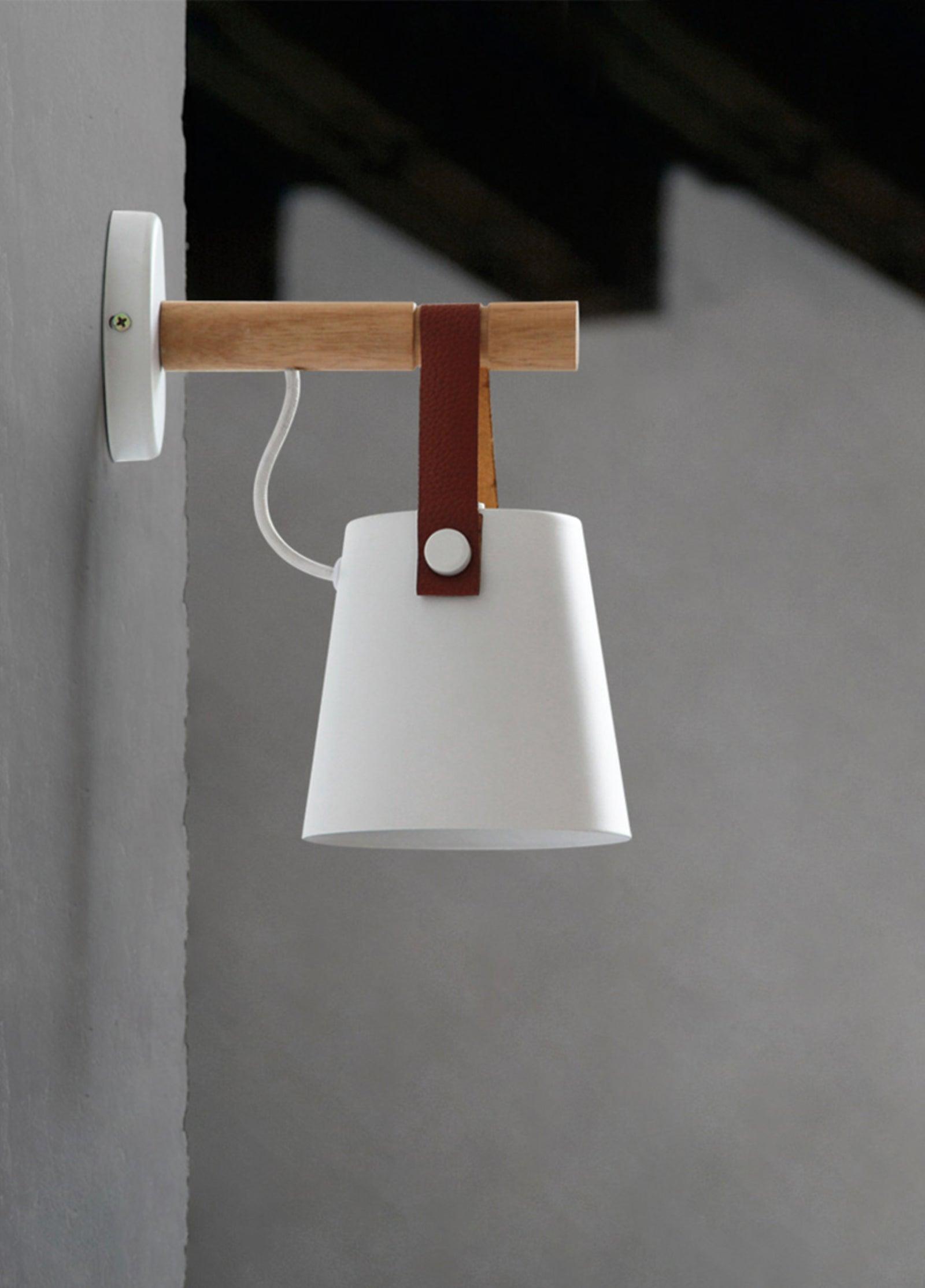 Wooden Conical Wall Light LED Energy Efficient Bedroom Lamp NALANI