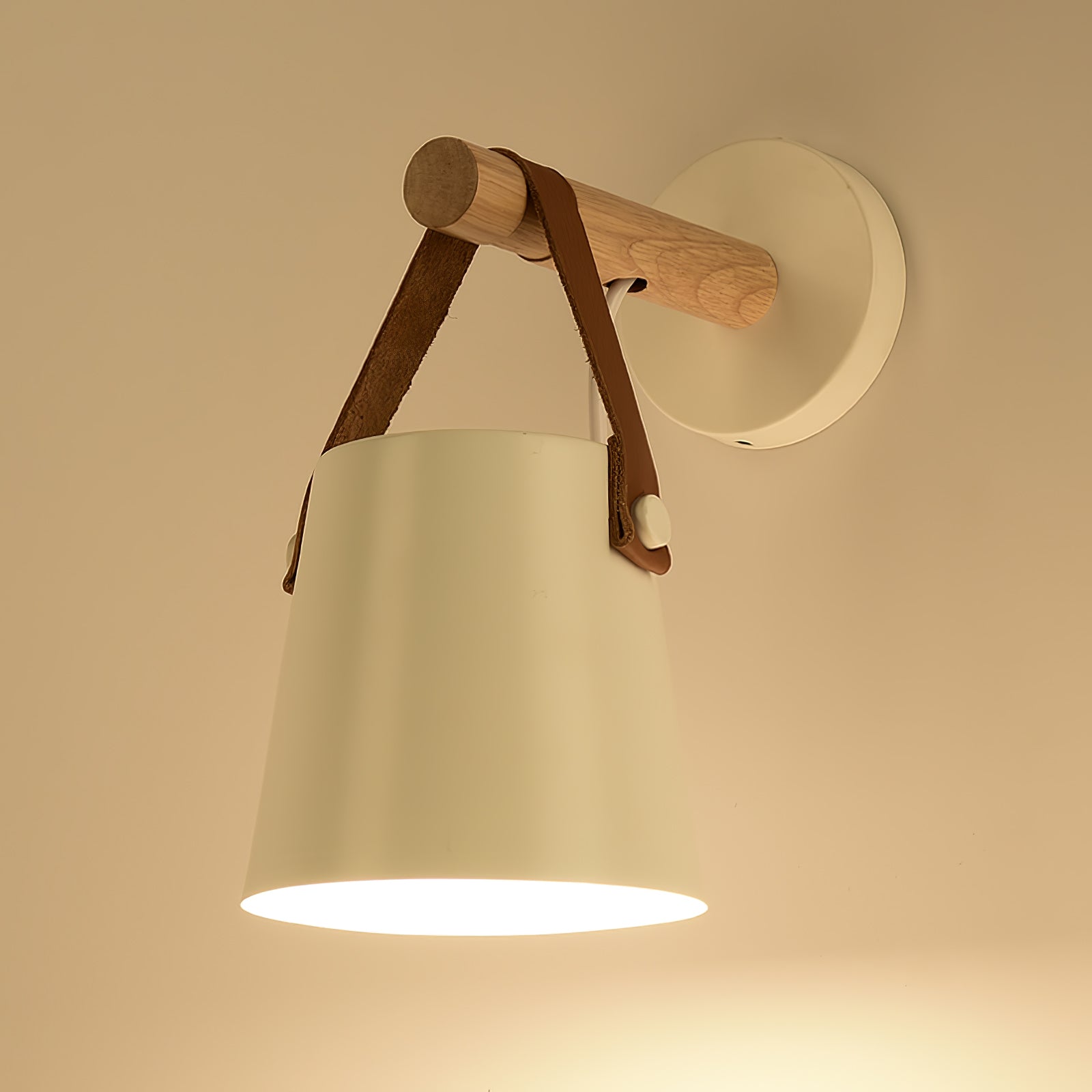Wooden Conical Wall Light LED Energy Efficient Bedroom Lamp NALANI