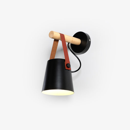 Wooden Conical Wall Light LED Energy Efficient Bedroom Lamp NALANI