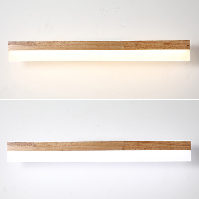 Wooden LED Vanity Light Modern Bathroom Acrylic Shade NALANI