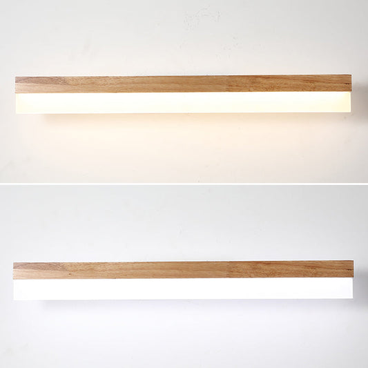 Wooden LED Vanity Light Modern Bathroom Acrylic Shade NALANI